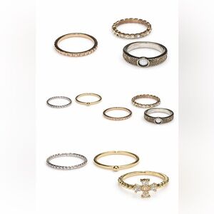 Gold Stackable Ring Set | Dainty Mixed Metal | Minimalist Luxe Stack